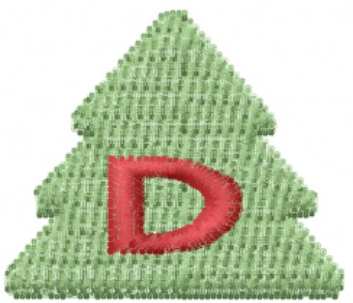 Alphshapes Xmas Tree Font D Embroidery Design