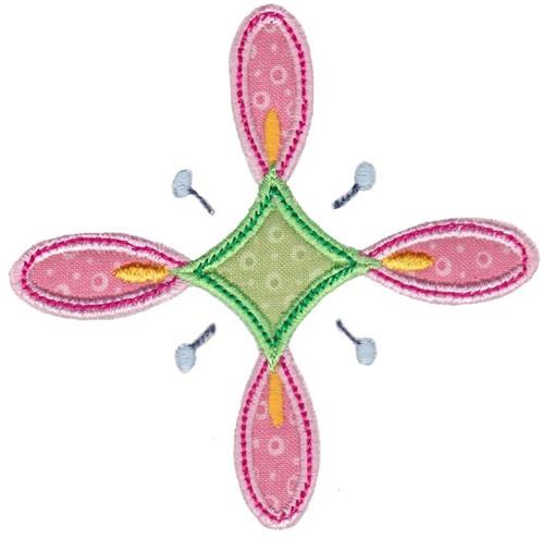 Applique Flower Embroidery Design