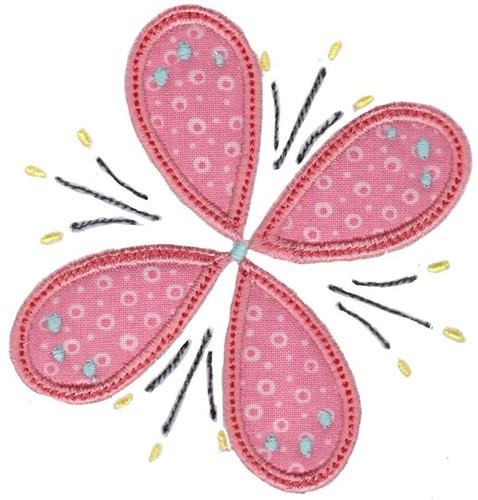 Floral Applique Machine Embroidery Design