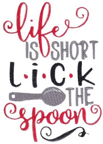 Life is short Lick the spoon, funny apron gift - The Artsy Spot