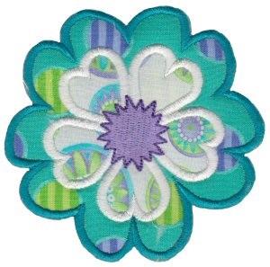 Applique Flower Embroidery Design