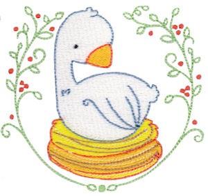 Sixth Day Of Christmas Embroidery Kit - Goose