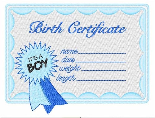 boy birth certificate