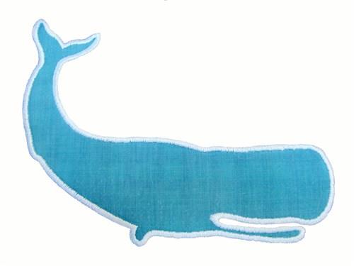 Whale Applique Embroidery Design