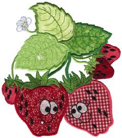 Strawberry Applique Embroidery Design