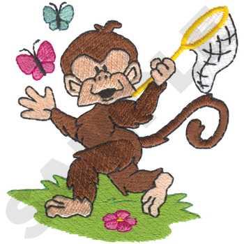 clipart of butterflies and monkeys