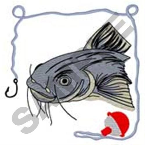 Catfish Hook Embroidery Design