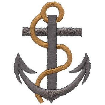 Rope And Anchor Embroidery Design