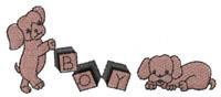 PUPPIES AND BLOCKS