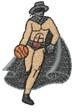 CAPED MAN WITH BALL