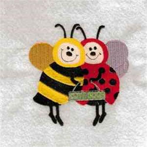 Ladybug And Bee Embroidery Design