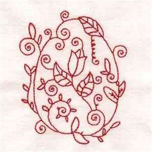 Redwork Easter Egg Redwork Easter Egg