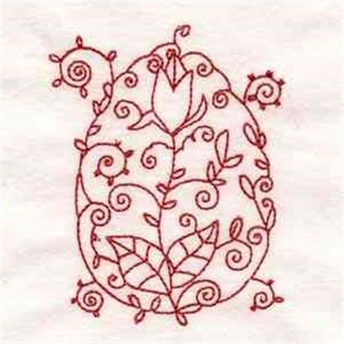 Redwork Easter Egg Redwork Easter Egg