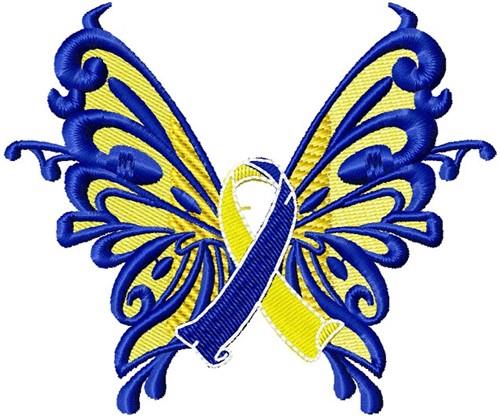 Butterfly Downs Support Embroidery Design