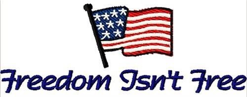 Freedom Flag Saying