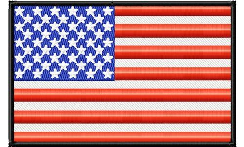 American Flag for Hat Embroidery Design