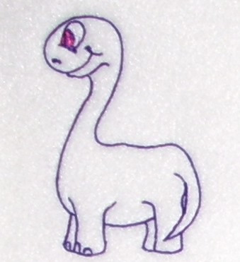 Dinosaur Outline Embroidery Design 