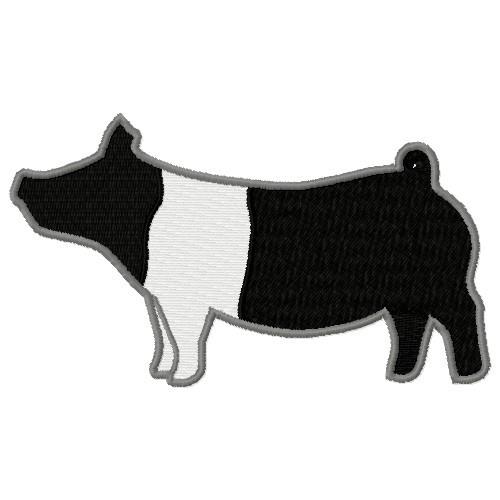 shopping center clipart black and white pig