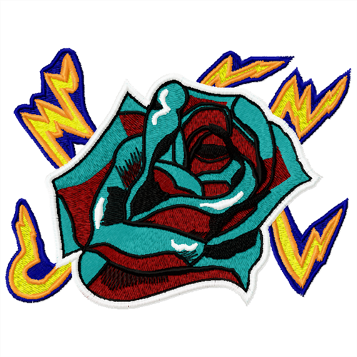 graffiti rose tattoo