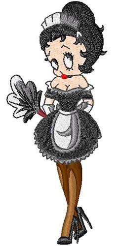 Betty Boop Maid Embroidery Design