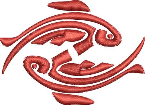 Two Fish Embroidery Design