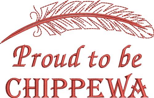 Native American Chippewa Pride Embroidery Design