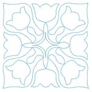 Quilting Stencils Stipple & Continuous Line Floral Background Quilters  Template