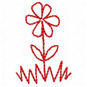 Redwork Daisy Redwork Daisy