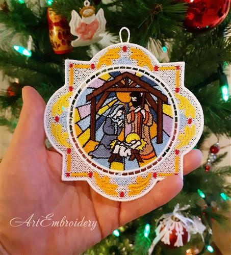 FSL Stained Glass Nativity