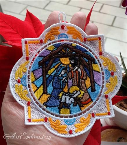 FSL Stained Glass Nativity