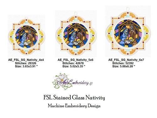 FSL Stained Glass Nativity