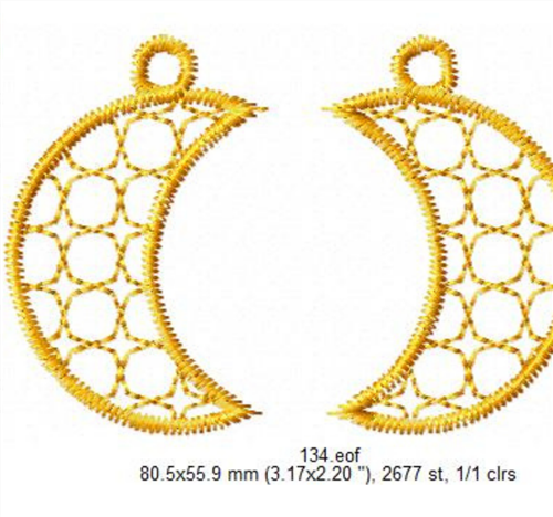 FSL Moon Earrings