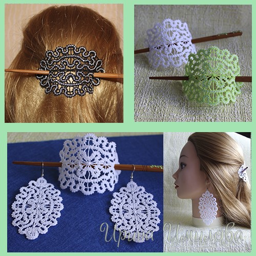 FSL Barrette & Earrings