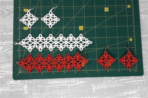 FSL Tatting Bracelet & Earrings