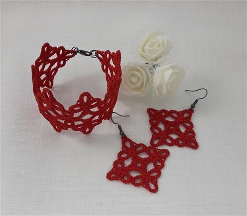 FSL Tatting Bracelet & Earrings