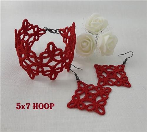 FSL Tatting Bracelet & Earrings