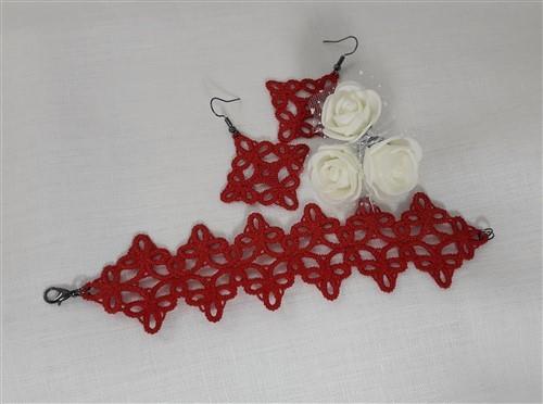 FSL Tatting Bracelet & Earrings