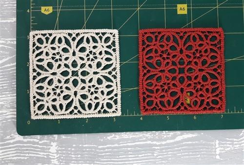FSL Tatting Square Ornament