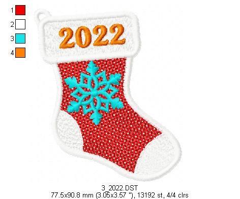 FSL Christmas Socks 4x4 hoop