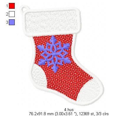 FSL Christmas Socks 4x4 hoop
