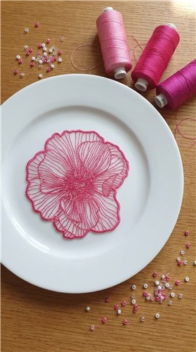 Applique Pink Poppy