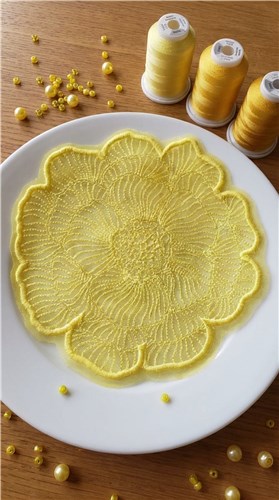 Yellow Applique Flower