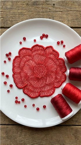 Yellow Applique Flower