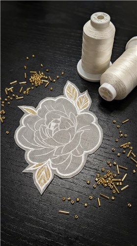 Applique Peony