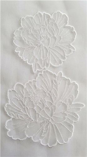 Applique Peony Duo