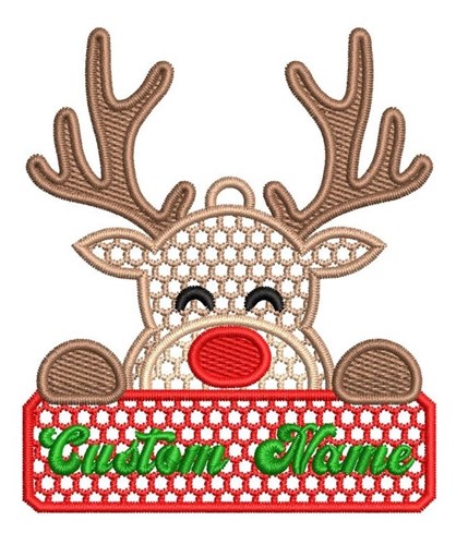 FSL Reindeer Personalized Ornament