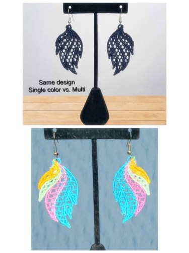 FSL Colorful Feather Earrings