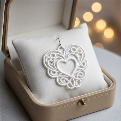 FSL Romantic Heart Earrings