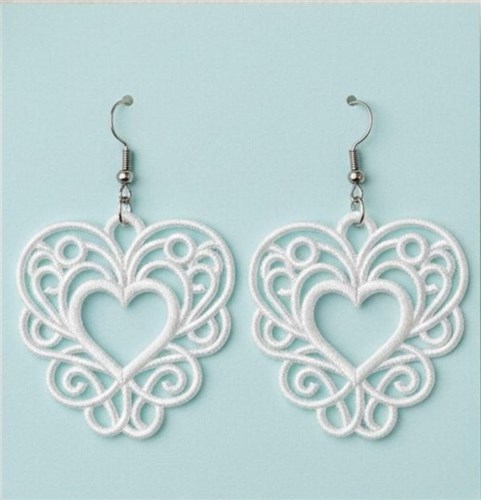 FSL Romantic Heart Earrings