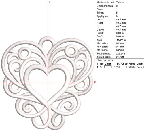 FSL Romantic Heart Earrings